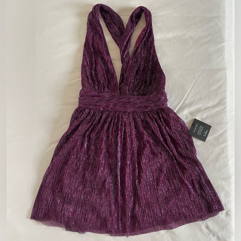 Lulu's Magenta Sparkle Dress
